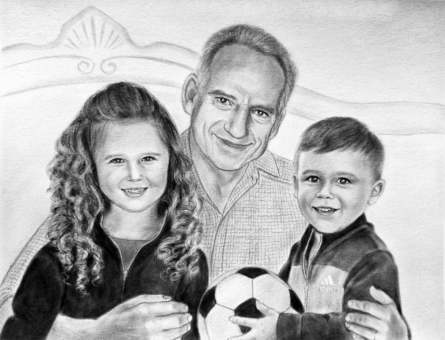 Custom Charcoal Drawing From Photo, Hand Drawn Portrait for Couple,  Charcoal Drawing of Family, Portrait Gift for Mom, Original Drawing Art 