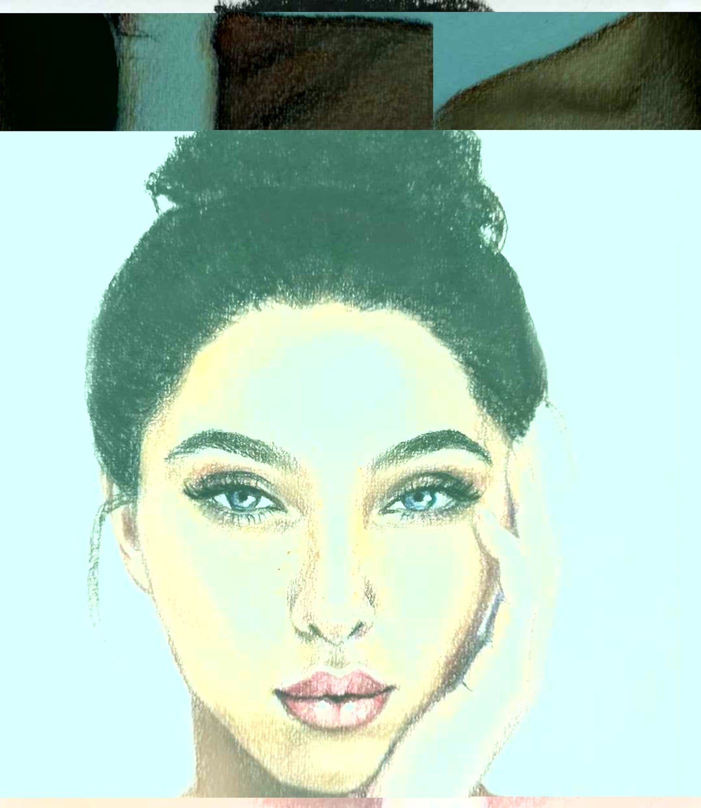 Pastel Medium portrait from photo, Pastel pencils portrait