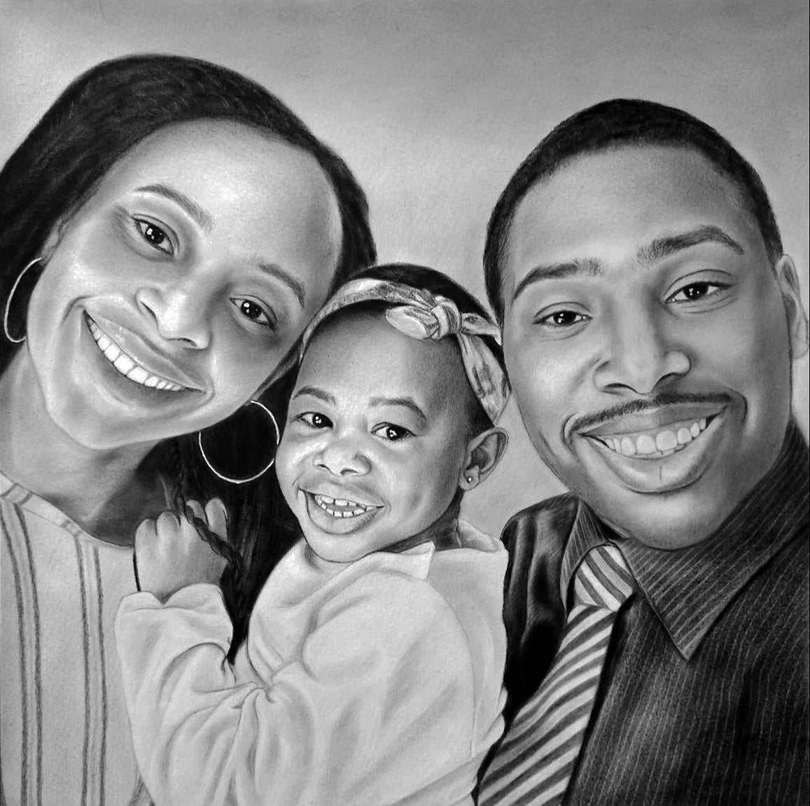 Charcoal portrait Realistic big portrait, Custom portrait for gift