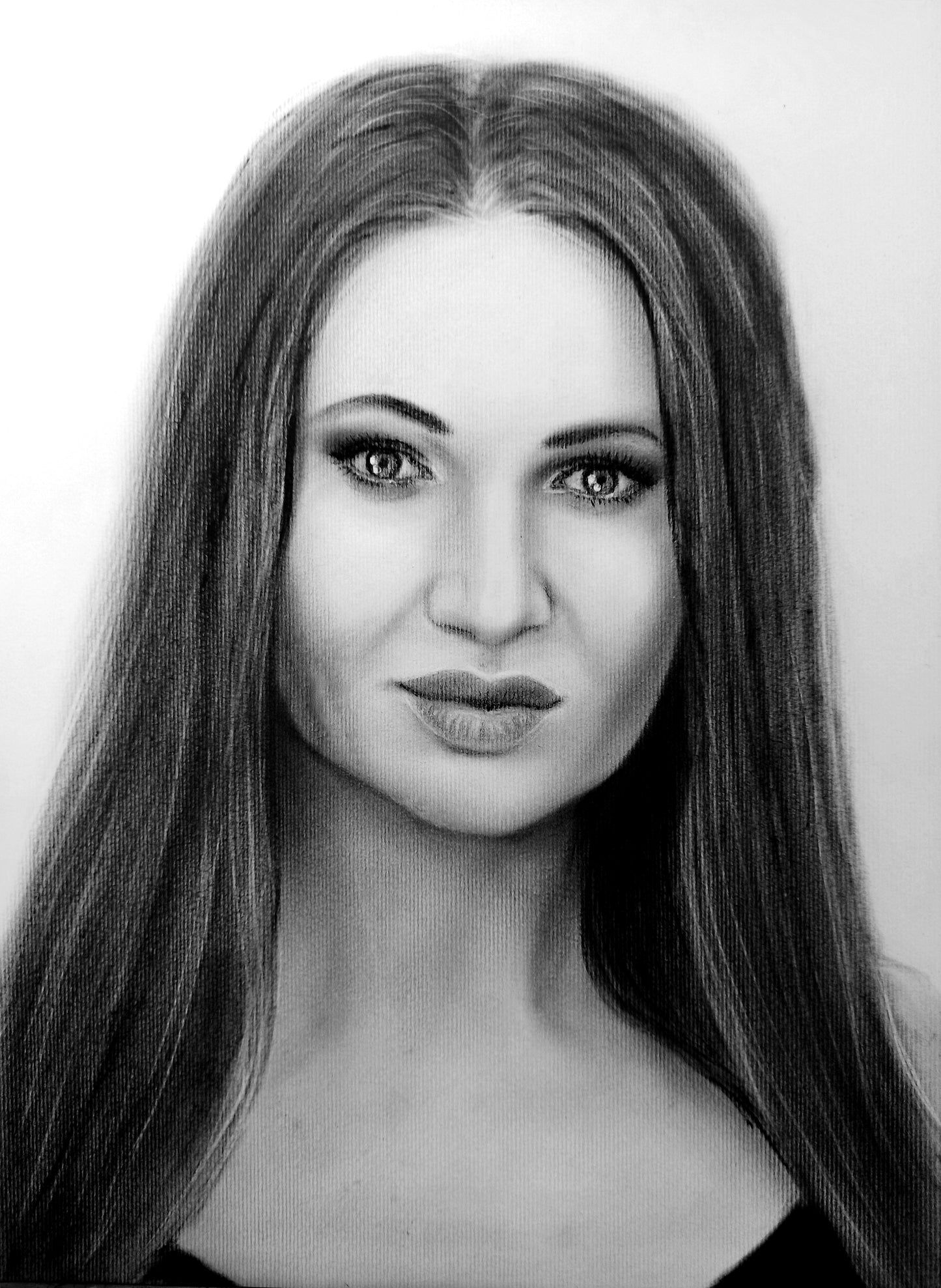 Graphite Extra Large portrait drawing from photo, Custom portrait