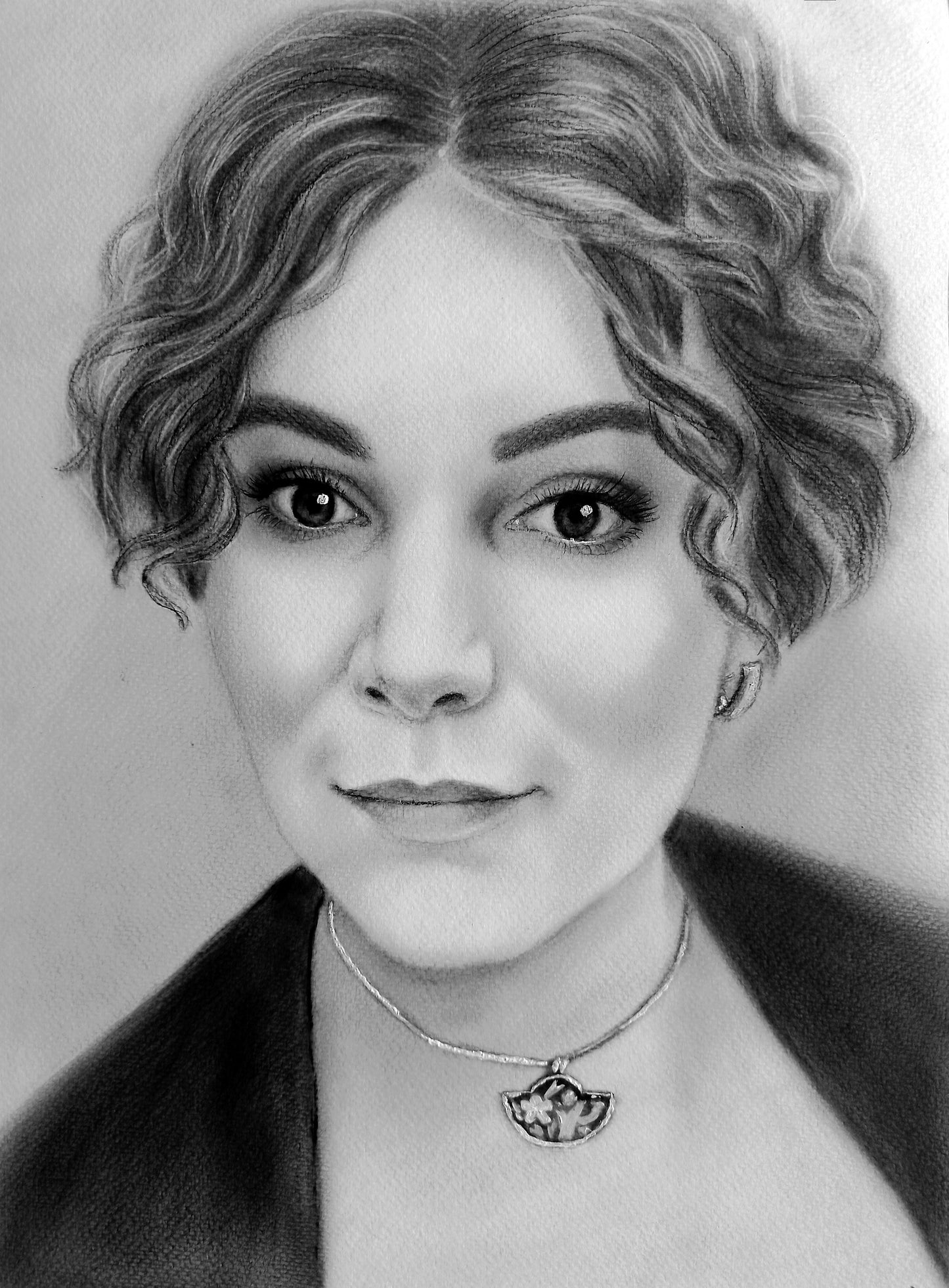 Graphite Large portrait drawing from photo, Memorial family portrait, Custom portrait of loved one