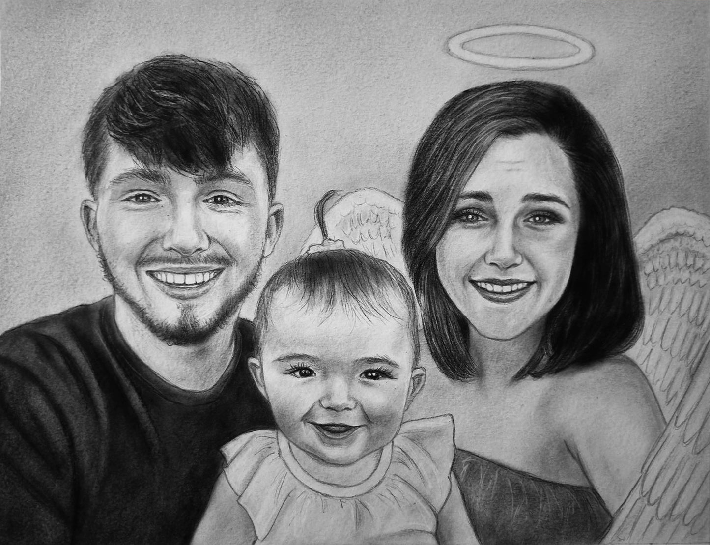 Charcoal portrait Realistic big portrait, Custom portrait for gift