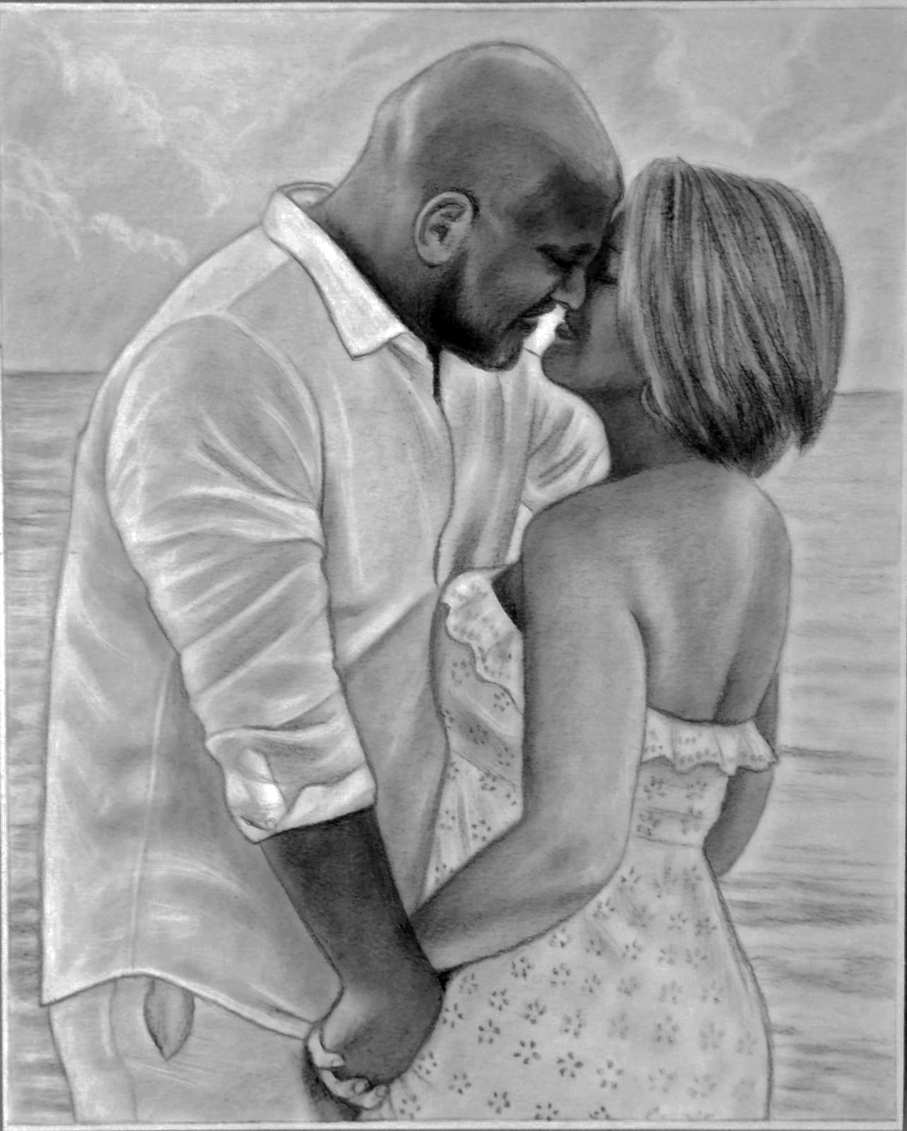 Graphite Extra Large portrait drawing from photo, Custom portrait