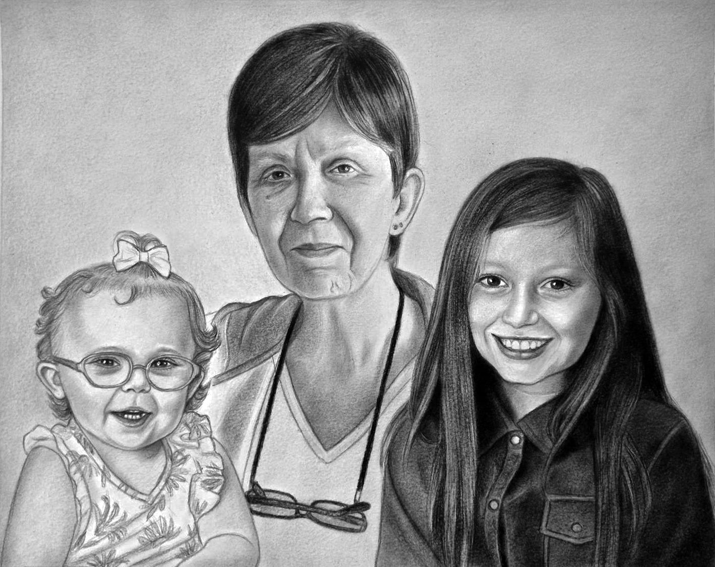 Charcoal portrait Realistic big portrait, Custom portrait for gift