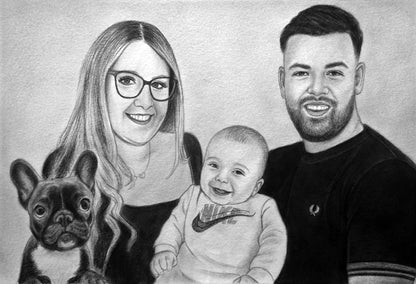 Charcoal portrait Realistic big portrait, Custom portrait for gift