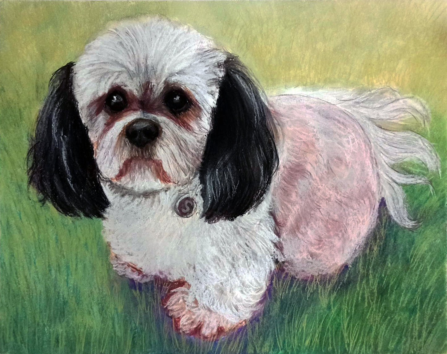 Pastel Small portrait from photo, Pastel realistic portrait