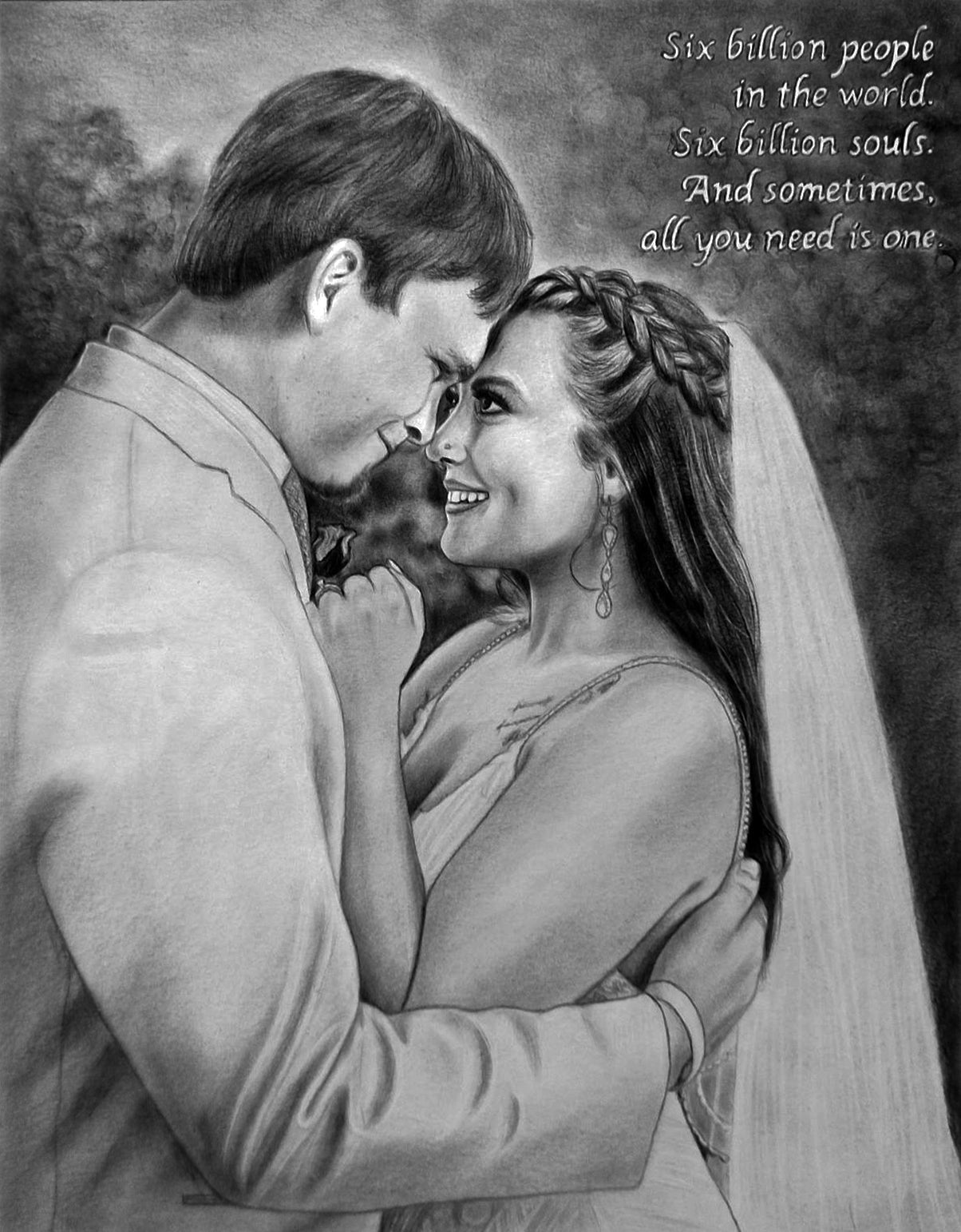 Charcoal portrait Realistic big portrait, Custom portrait for gift