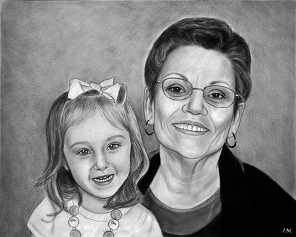 Charcoal portrait Realistic big portrait, Custom portrait for gift